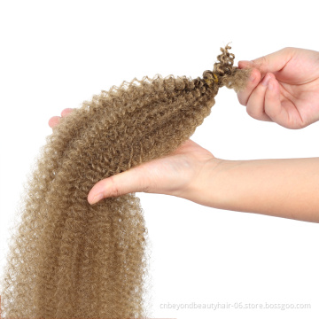 Afro Spring Twist Kinky Curl Attachments Crochet Ombre Synthetic Braiding Hair